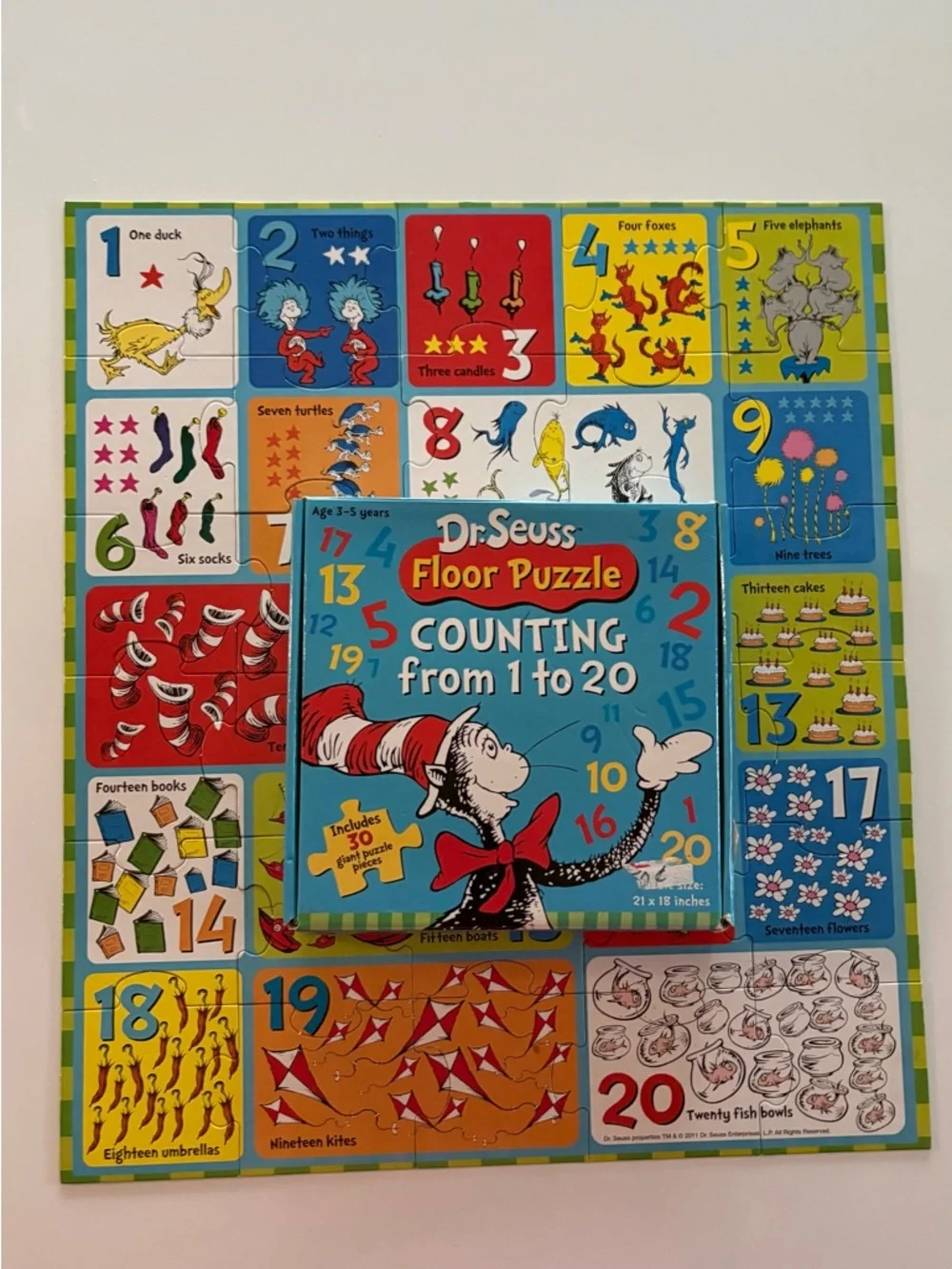 Dr. Seuss floor puzzle counting from 1 to 20